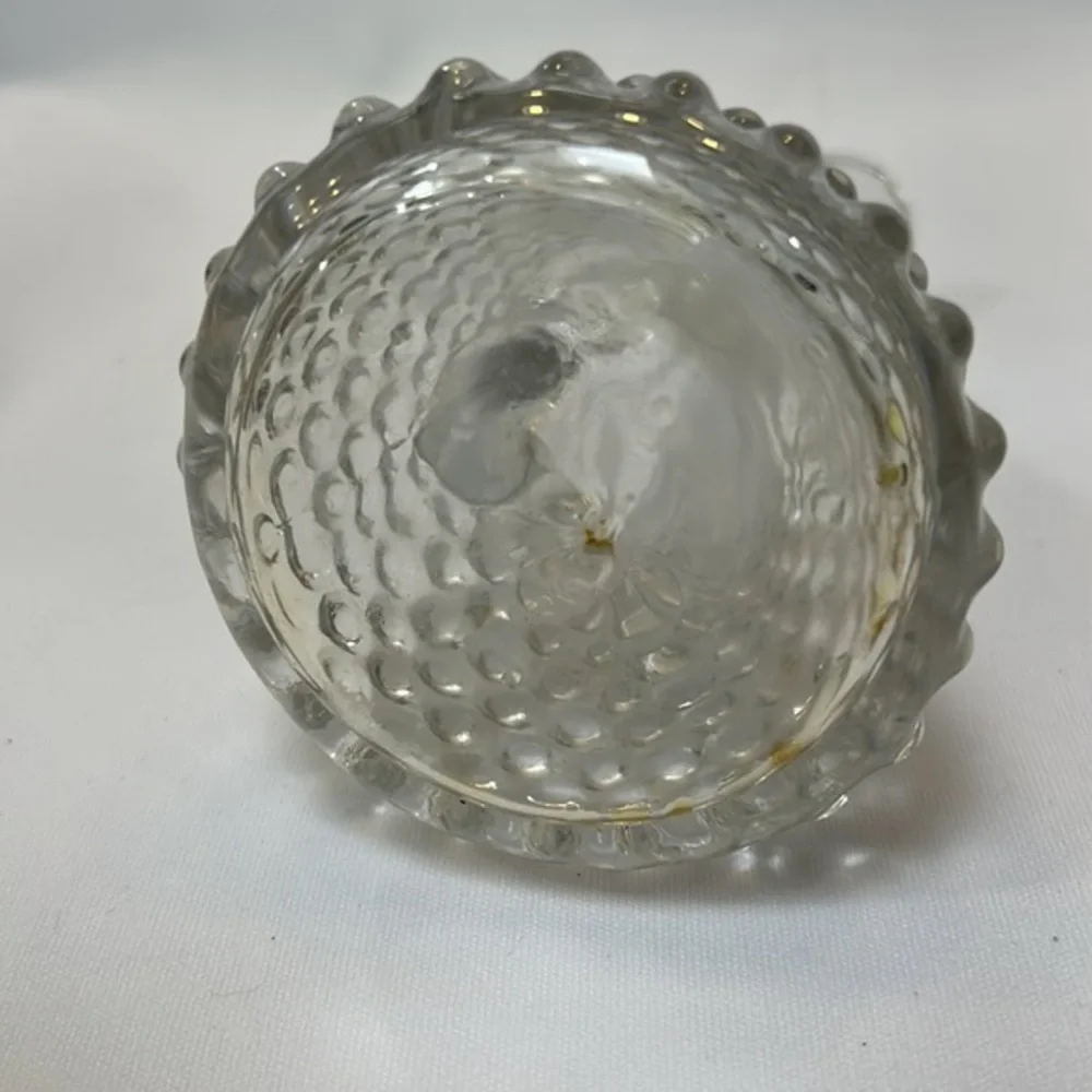 Hobnail Clear Glass Cruet Bottle with Stopper